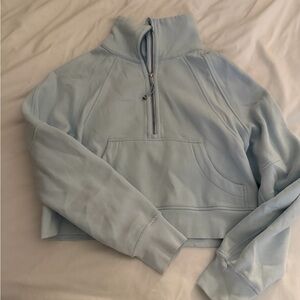 lululemon athletica Pale Blue Quarter-Zip Hoodie
